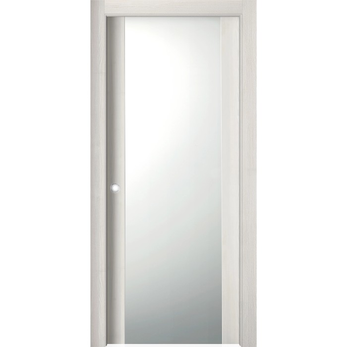 Porta interna bianca con inserto in vetro. Porta semplice per spazi abitativi.