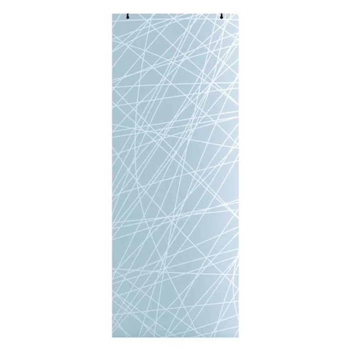 Porta in vetro t.b.t. con motivo astratto a linee bianche.