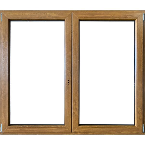 Finestra in PVC marrone a due ante per la tua casa.