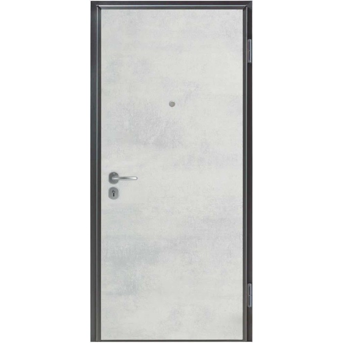 Porta blindata grigia moderna per ingresso.