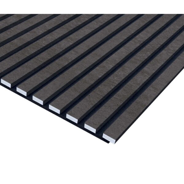 Pannello fonoassorbente decorativo PVC cemento 240x57,25x1,9 cm