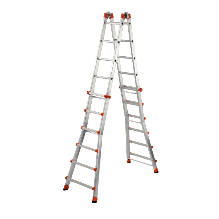 Scala t.b.t. in alluminio, autoportante per edilizia.