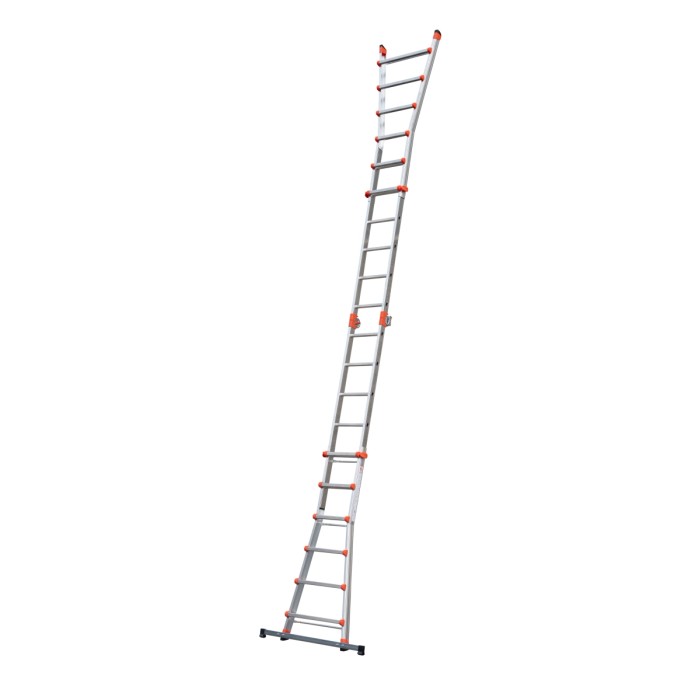 Scala t.b.t., color argento, per lavori di costruzione e ristrutturazione.