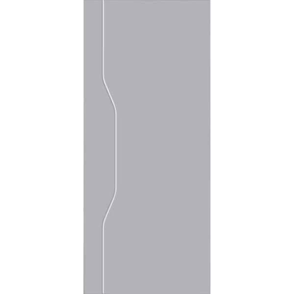 Accessorio per porta grigio con bordo arrotondato.