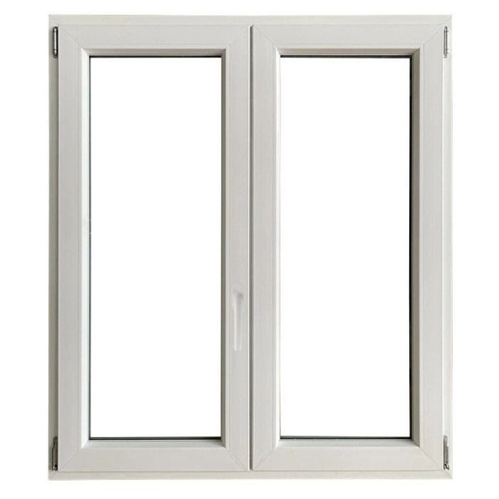 Finestra in PVC bianca a due ante per OBI.
