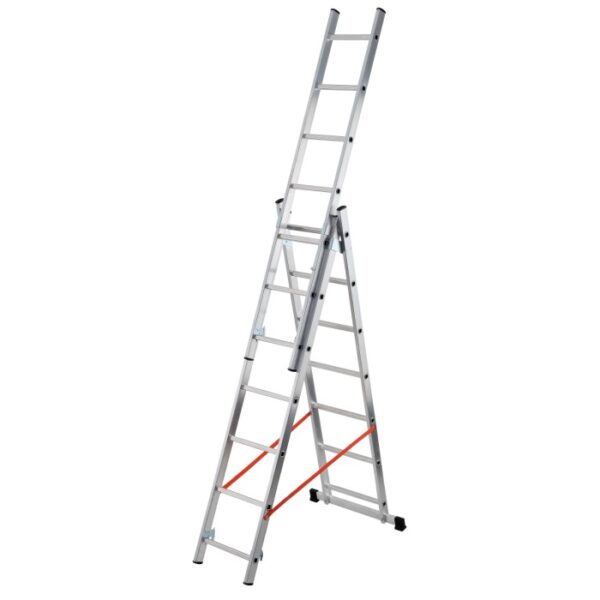 Scala trasformabile tripla Gierre in alluminio 3x7 gradini
