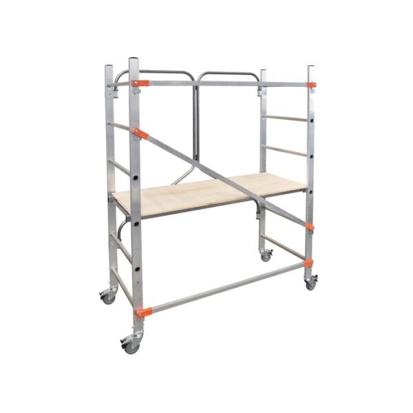 Trabattello pieghevole in alluminio Gierre 1,46x0,64 cm H max 2,97 m