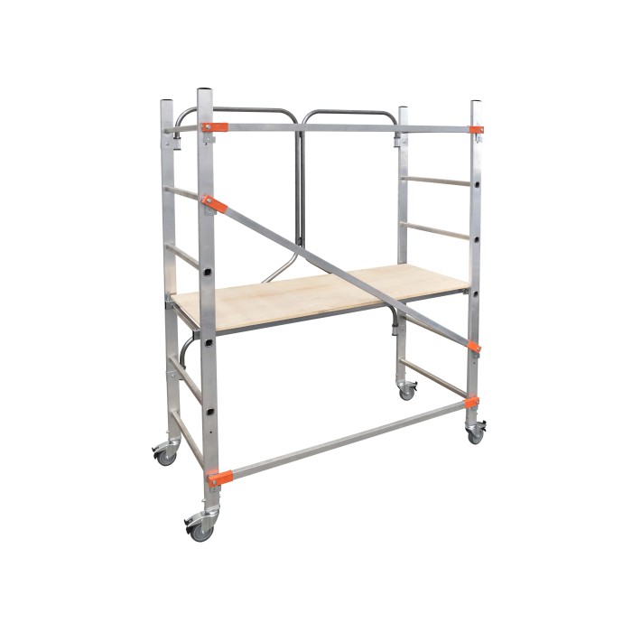 Trabattello pieghevole in alluminio Gierre 1,46x0,64 cm H max 2,97 m