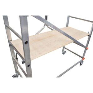 Trabattello pieghevole in alluminio Gierre 1,46x0,64 cm H max 2,97 m