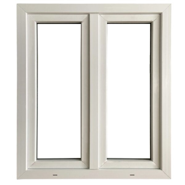 Finestra in PVC bianca a due ante. Ideale per nuove costruzioni e ristrutturazioni.