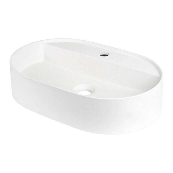 Lavabo da appoggio ovale Limonar Idrostile copripiletta 400x120 mm alabastro