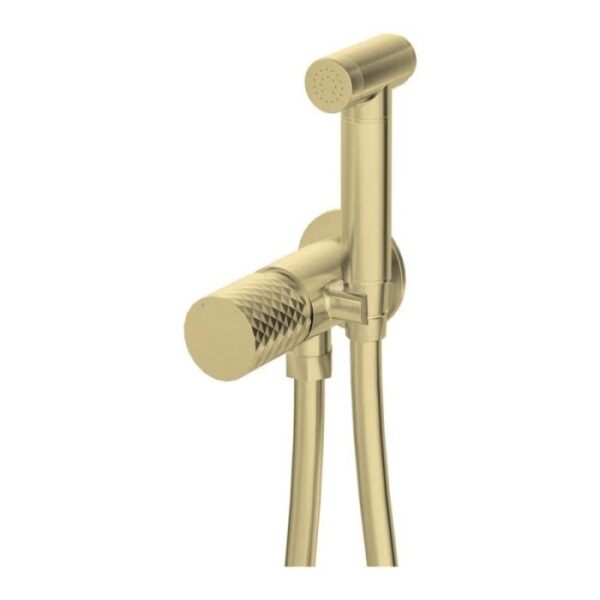 Miscelatore bidet Iguará a scomparsa con doccetta oro spazzolato