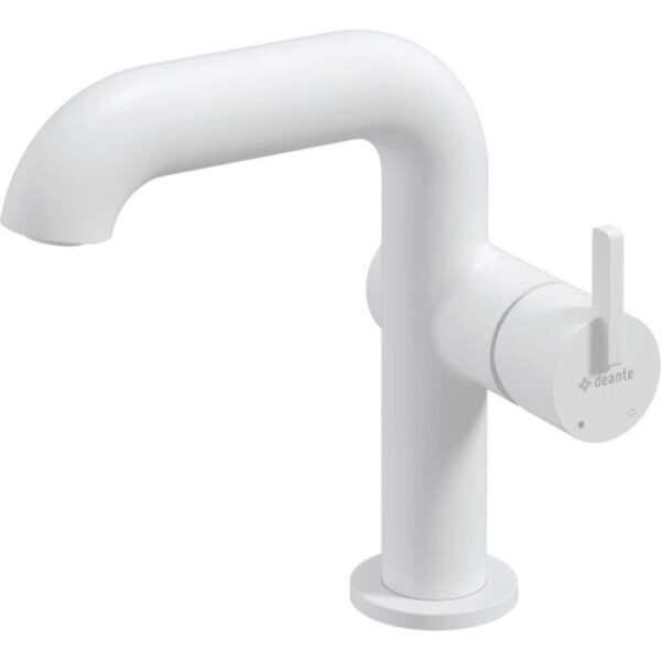 Miscelatore lavabo Limonar con bocca rettangolare bianco