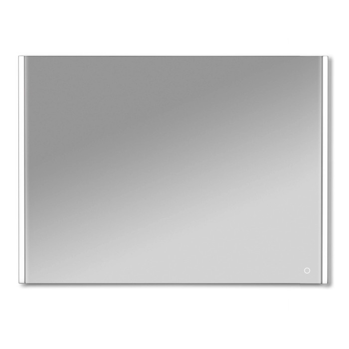 Specchiera rettangolare t.b.t. con illuminazione LED sui lati.