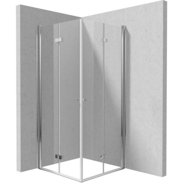 Cabina doccia quadrata Coliseo Idrostile vetro trasparente 900x2000 mm cromo