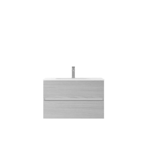 Mobile bagno t.b.t. effetto legno con due cassetti e rubinetto.