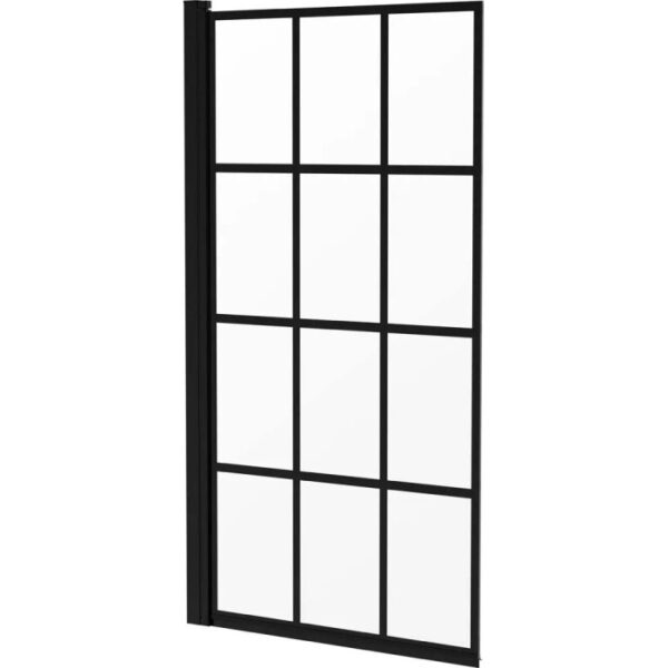 Parete vasca da bagno Idrostile 80x140 cm nero