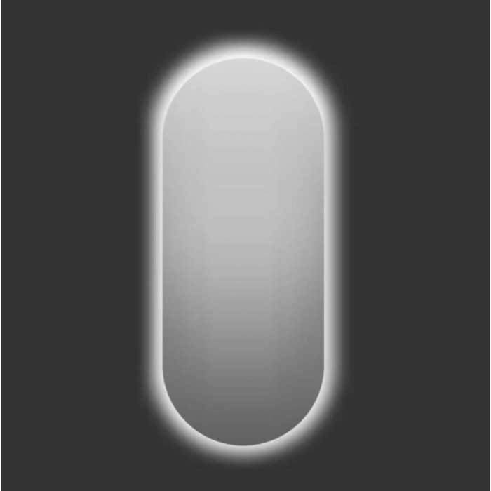 Specchio da parete ovale t.b.t. con illuminazione LED per bagno e corridoio.