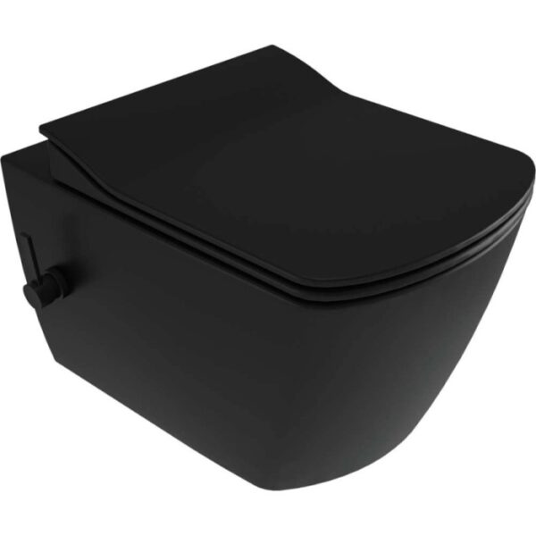 WC sospeso Song funzione bidet con miscelatore 37,2x34,9 cm nero