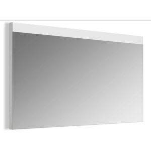 Specchio rettangolare t.b.t. con cornice bianca per bagno e altro.