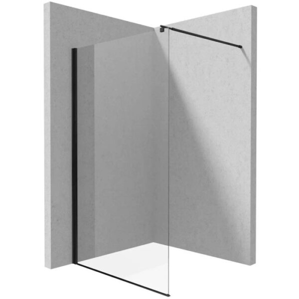 Parete doccia walk-in Idrostile 1400x2000 mm nero