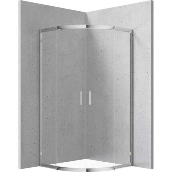 Cabina doccia semicircolare Caimito Idrostile 800x1850 mm cromo