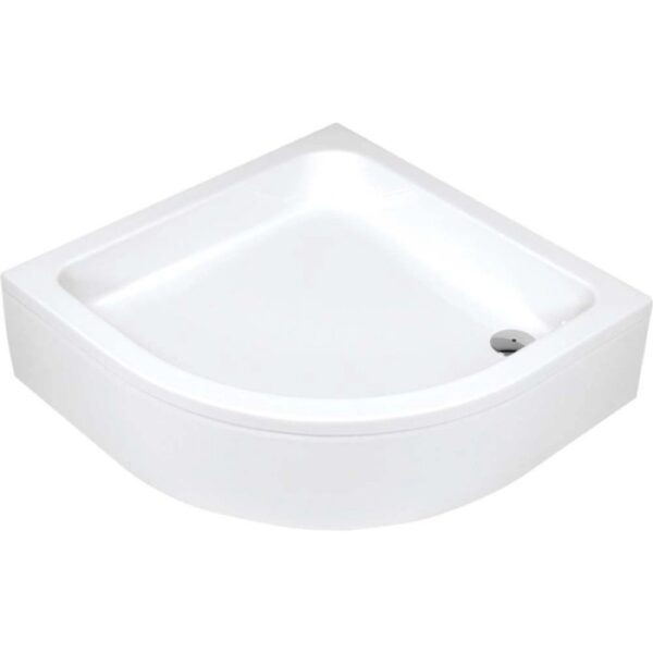 Piatto doccia acrilico semicircolare Idrostile Plus con piedini 80x80 cm bianco