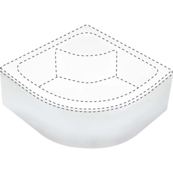 Coperchio piatto doccia semicircolare Idrostile 80x80 cm bianco