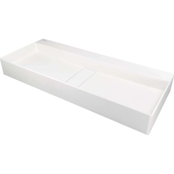 Lavabo da appoggio rett Placetas Idrostile copripiletta 400x120 mm bianco