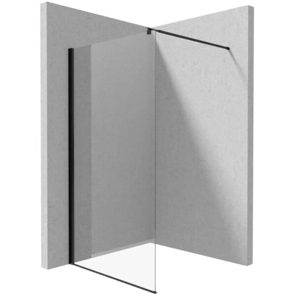 Parete doccia walk-in Idrostile 1100x2000 mm nero