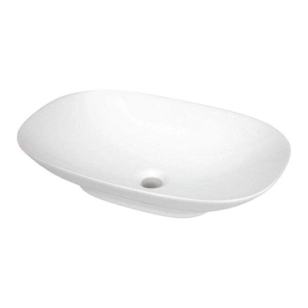 Lavabo da appoggio ceramica Rodas Idrostile foro rubinetto 60x40 cm bianco