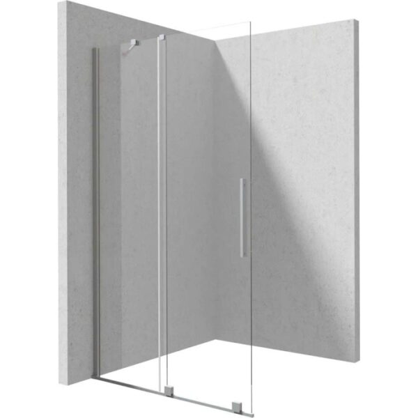 Parete doccia scorrevole Cabaiguán Idrostile 800x1950 mm acciaio spazzolato