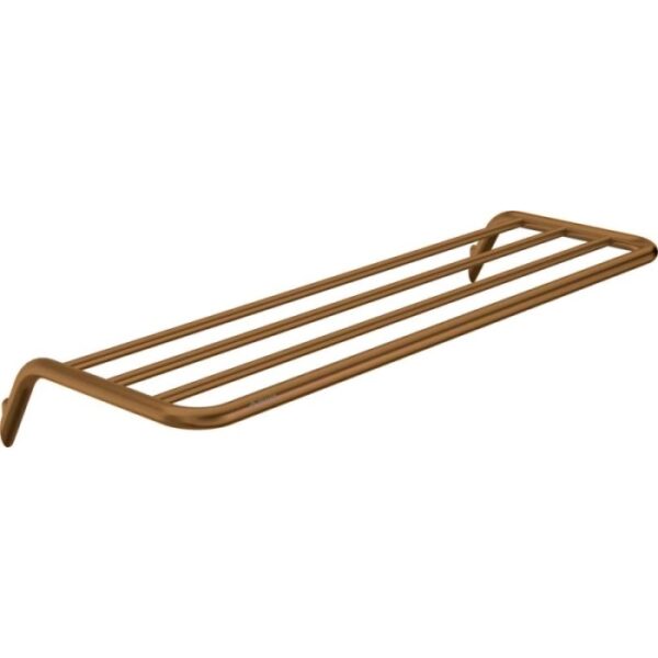 Mensola bagno a coste Idrostile 616x89 mm bronzo spazzolato