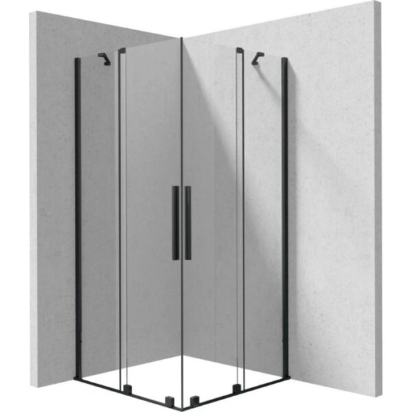 Cabina doccia quadrata Cabaiguán Idrostile 900x1950 mm nero