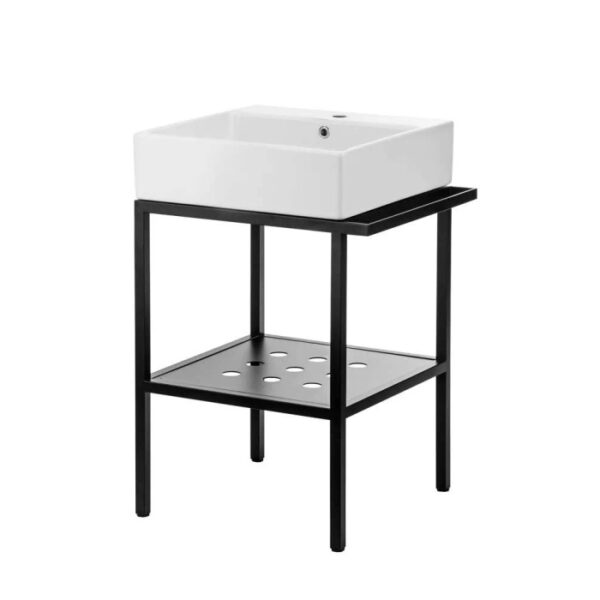 Consolle bagno da terra Madruga Idrostile lavabo 66,5x50 cm nero