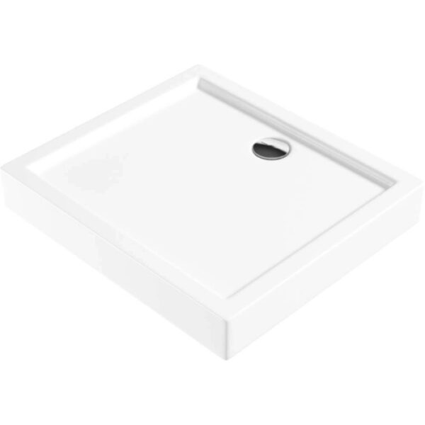 Piatto doccia acrilico rettangolare Idrostile Genio 80x90 cm bianco