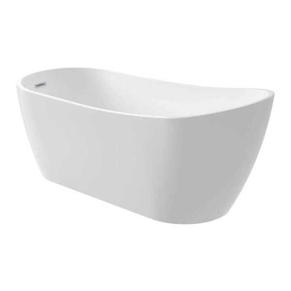 Vasca freestanding asimmetrica Rodas 170 cm bianco in acrilico