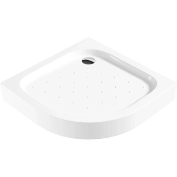 Piatto doccia semicircolare Idrostile Punk coperchio 80x80 cm bianco