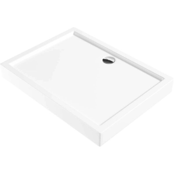 Piatto doccia acrilico rettangolare Idrostile Genio 100x80 cm bianco