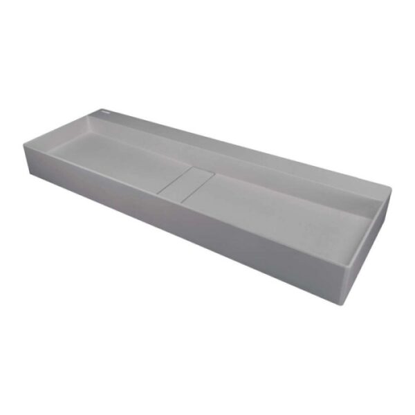 Lavabo da appoggio rett Placetas Idrostile copripiletta 400x120 mm Grig met