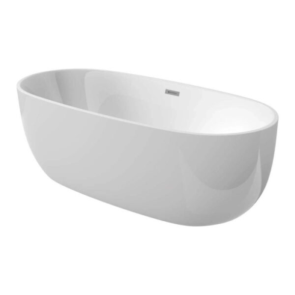 Vasca freestanding ovale Batabanó 160 cm bianco in acrilico