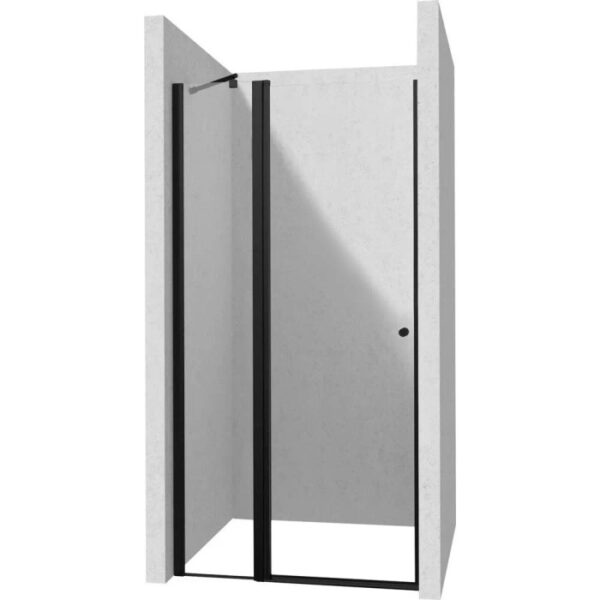 Porta doccia girevole Idrostile 120x200 cm Nero
