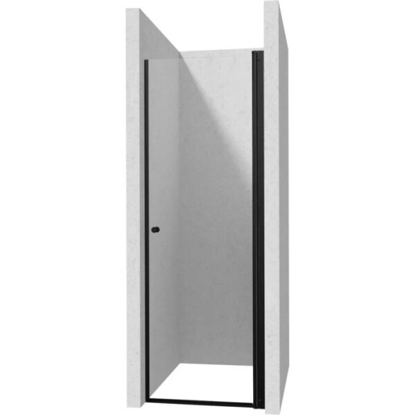 Porta doccia battente Idrostile 50x200 cm Nero