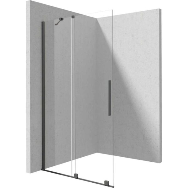 Parete doccia scorrevole Cabaiguán Idrostile 900x1950 mm titanio