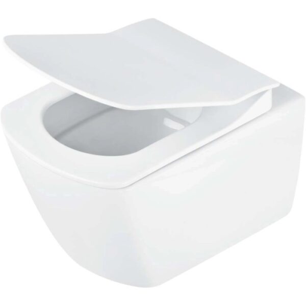 WC sospeso Song con sedile senza bordo 37x35 cm bianco