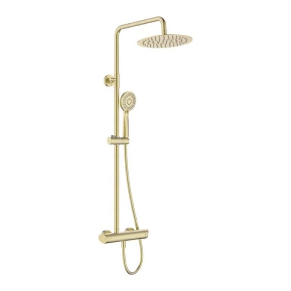 Colonna doccia miscelatore Idrostile serie Rodas 3 funzioni Ø250 mm oro