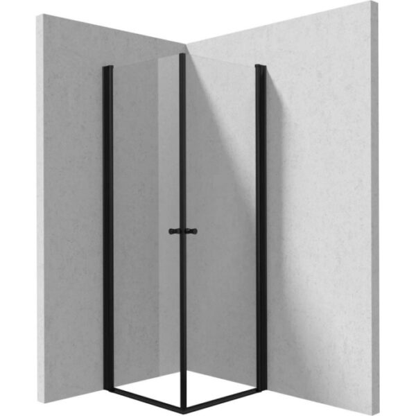Cabina doccia quadrata Coliseo Idrostile vetro opaco 900x2000 mm nero