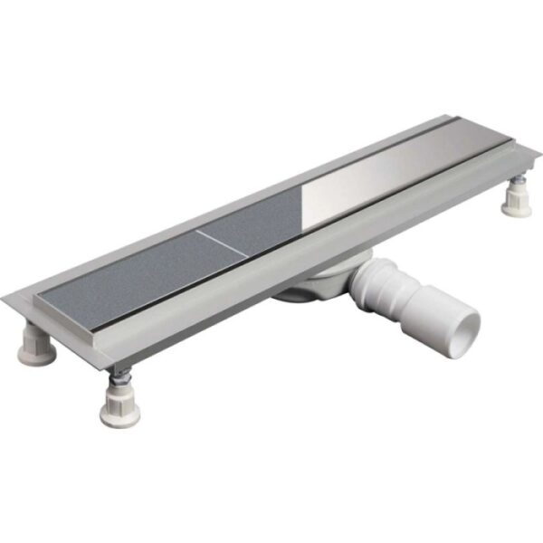 Canaletta scarico universale Idrostile alluminio 80 cm cromo