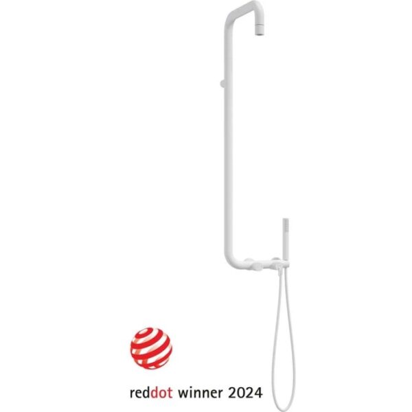 Colonna doccia miscelatore Idrostile serie Limonar bianco opaco Ø42 mm