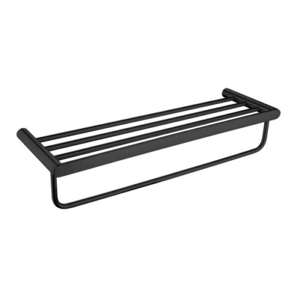 Mensola bagno a coste Idrostile 628x121 mm nero